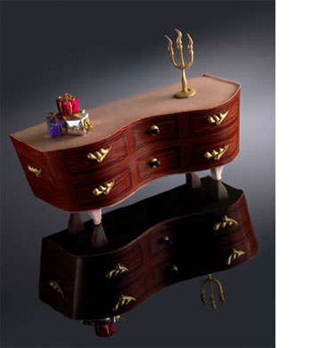 Pour Noël prochain le champion du monde de patisserie (2005) Christophe Michalak propose une bûche très originale en forme de commode, à découvrir à lHôtel